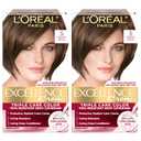 L'Oreal Paris Excellence Crme Permanent Hair Dye, Triple Care Hair Color with Hyaluronic Acid for 100% Gray Coverage, 5 Medium Brown, 1 Kit (Pack of 2)