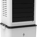 Portable Evaporative Air Cooler w/Humidifier 3Ga Water Tank, 10 Ice Packs, 6 Speeds & 4 Modes, Timer & Remote, Windowless Portable Fan for Bedroom, Home, Office,Black