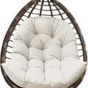 DANGHOOGY Egg Chair Cushion, Waterproof Outdoor Egg Replacement Cushions, Patio Chair Cushions for Outdoor Funiture, Thickened Hanging Chair Cushion, 35x47x7 Inches (Cream)