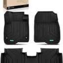 YHTAUTO Automotive Floor Mats Compatible with Honda CRV 2023 2024 2025 2026, TPE Floor Liners All-Weather Protection Custom Fit, 1st & 2nd Row, Set of 3