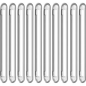 Clear Furniture Bumpers, Silicone Rubber Wall Protector from Chair Back, Adhesive Shower Door Bumpers for Cabinet Car Door Drawer Toilet Lid (10 Long)