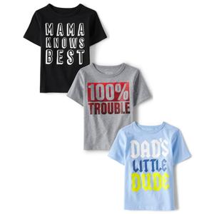 The Children's Place Baby Boys' Graphic T-Shirts (3-Pack) 12-18 Months