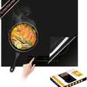 Large Silicone Induction Cooktop Protector Cover Stove Mat 21.2" x 35.4" (Magnetic) | 300C (572F) Heat-Resistant | Power Boost Compatible | Prevents Pot Sliding & Scratches