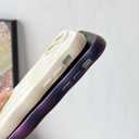 Caseative for iPhone 12 Case,Water Ripple Pattern Curly Wave Frame Soft Phone Case (White)