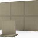 Sound Panels for Walls, Decorative Acoustic Panels, 6 Pack | 23.62 x 23.62 In Each, Covers 72 x 48 In, Peel and Stick, Rental Friendly, Edge Relay Pattern