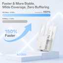 New WiFi Extender, 2026 WiFi Booster 1200Mbps Dual Band (5.8GHz/2.4GHz), WiFi Extender Signal Booster for Home with Ethernet Port Covers up to 19999sq.ft and 125+ Devices(Pure White)