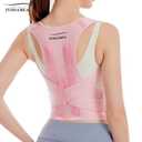 Back Brace Posture Corrector for Women and Men Back Posture Corrector Women Back Posture Corrector for Men Back Brace for Posture (Pink, Large)