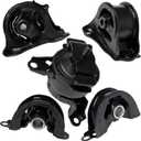 Engine Motor and Transmission Mount Replacement Set of 5 by AA Ignition - Fits Honda Civic 1.6L Automatic - Replaces Parts A6520, A6502, A6556, A6506, 50841-SR3-983, 50842-SR3-030, 50824-S04-013