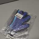 Deshedding Glove & Detangling Comb Set for Dogs Cats - Grooming Brush for Shedding, Bathing, Bonding, Small Animals & Horses - Right Hand Use (Blue)