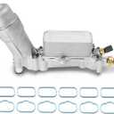 Upgrade Full Aluminum Engine Oil Filter Housing Oil Cooler Kit with Gaskets & Sensors Compatible with 2011-2016 Chrysler 200/300 Dodge Charger Avenger Journey Wrangler Ram Promaster 3.6L