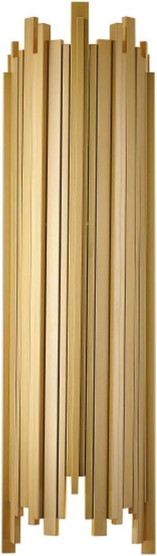 Bethel A Shiny Gold Hairline Finish Wall Sconce with UP/Down Lighting