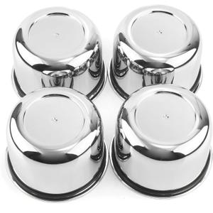 RTRHINOTUNING 3.25inch Push-Thru Center Caps Compatible with Eagle ALLOYS 5x4.5 (5x114.3) 5x4.75 (5x120.7) Wheel Rim, 4 Pack, ABS Plastic (Chrome Silver)