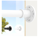 Outdoor Tension Rods for Patio White Extra Tension Curtain Rod 31124 inLong Curtain Rods Adjustable Heavy Duty Tension Rod for Bathroom Window No Drilling Never Rust Non Slip