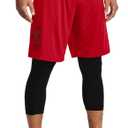 Under Armour Men's Tech Graphic Shorts (Large, Red (601)/Black)