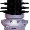 Cordless Curling Iron for Travel USB Curling Brush Rechargeable Heated Thermal Round Brush Mini Dual Purpose Ceramic Hair Straightener Wand Curler Electric Hot Tools for Short Long Hairs (Purple)