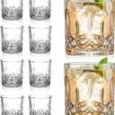Gencywe Crystal Whiskey Glasses Set of 8(Buy 6, get 2 Free), 11 OZ Old Fashioned Whiskey Glasses, Bourbon Cocktail Rocks Glasses, Clear Bar Glasses for Drinking Scotch Vodka Tequila Rum Gift for Men
