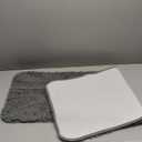 OLANLY Bathroom Rugs 47x17, Extra Soft Absorbent Chenille Bath Rugs, Rubber Backing Quick Dry, Machine Washable Bath Mats for Bathroom Floor, Tub and Shower, Home Decor Accessories, Grey