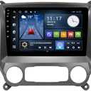 2+32G Android 12 Double Din Car Stereo for Chevrolet Silverado/GMC Sierra 2014-2018 with 10.1 Inch Touchscreen Radio Built-in Bluetooth5.4/WiFi6/Wireless Carplay/Android Auto/GPS/FM/AUX/Backup Camera