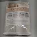 Linen Shower Curtain Beige, Fabric Boho Farmhouse Shower Curtains for Bathroom Cream Cotton Natural Cloth Liner Set 72" W x 72" L