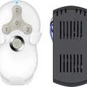 Universal Ceiling Fan Remote Control and Receiver Kit Compatible with Hunter 99122 99123 99600 99770 99813 99392,3-Speed Light Dimmer with Wall Mount Bracket