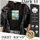 Upgraded Version 3.5 Heat Transfer Paper for T Shirts 20 Sheets, 8.5" X 11" Printable Heat Transfer Vinyl, Vivid Color & Durable Iron on Transfer Paper for Dark Fabric