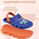 Toddler Kids Clogs Slip on Slide Sandals Slippers for Beach Pool Garden (Kleinblue/Orange)