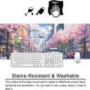 Japan Large Mouse Pad Cherry Blossom Desk Pad Anime Desk Mat XL Flower Gaming Mouse Mat 31.5x11.8x0.12 inch (Japan Streets)
