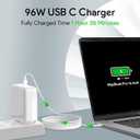 Mac Book Pro Charger - 96W USB C Charger Fast Charger for USB C Port MacBook pro & MacBook Air, ipad Pro, Samsung Galaxy and All Type C Device, 6.6 ft USBC Cable Included