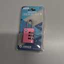 2 x XD25 3-Digit Combination Small Mini Padlock, Pink, 1-Pack