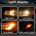 TODO Headlight Assembly Compatible with 2015 2016 2017 Sonata, Headlamp Replaces 92101C2000 HY2502183 | Left Driver Side (Not for Hybrid)