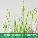 Faux 4ft 2-Pack Horsetail Reed Grass with Green Spikes, 48in Tall Indoor Outdoor Fake Grass in Pot, Home Office Decorative Artificial Plant & Greenery, Wedding Decor Bristlegrass