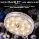 24" Gold Crystal Flush Mount Chandelier with Remote