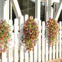 Artificial Flowers for Outdoors Spring Decor, 6 Bundles UV Resistant Realistic Fuax Silk Hanging Flowers, Fake Plants for Planter Indoor Outside Garden Porch Patio Balcony Yard(Mix