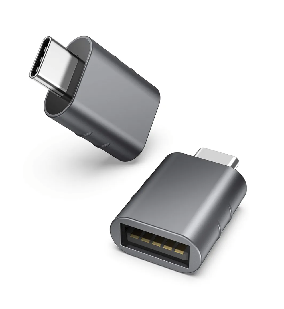 Syntech USB C to USB Adapter Pack of 2 USB C Male to USB 3.0 Female Adapter Compatible with MacBook Pro Air 2024, Microsoft Surface, iPad,Samsung Notebook, Dell XPS and More Type C Devices,Space Grey