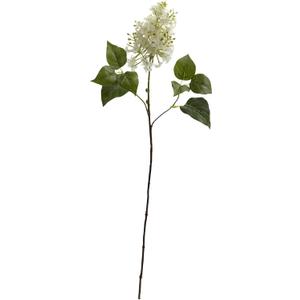 Nearly Natural Lilac Flower (Set of 6) Artificial Plant, 30"H x 8"W x 6"D, White