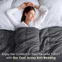 Urban Habitat Queen Comforter Set, Cozy Soft Jersey Knit Bedding, Box Quilting & Heathered Design, Cool to Touch, Lightweight All Seasons Down Alternative Bed Set, Full/Queen Black 4 Piece