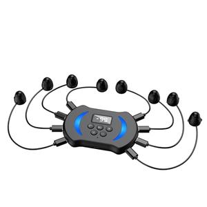 ZUIUINAO 8-Heads Auto Clicker for Smart Phone, Portable Touch Screen Tapper with Digital Display & Adjustable Speed, Compatible with iPhone/Android for Gaming, Built-in Battery (1 Host+8 click heads)