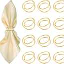 Gold Napkin Rings-12 PCS Metal Spiral Napkin Rings(Spiral) Napkin Holders Buckles for Family Dinner, Wedding, Party,Table Decorations