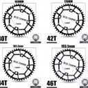 YBEKI Pro-Grade 104BCD Chainring (30-52T) CNC 7075-T6 Aluminum Narrow-Wide MTB/Road Round Oval Bike Chainwheel | Shimano/SRAM 8-11 Speed Compatible | 573MPa Strength (Black Round, 34T)
