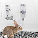 LOS ANDES 16.9oz Small Animal Water Bottle for Cage,Crate, Top Fill Water Dispenser for Guinea Pigs/Bunnies/Ferrets/Squirrel/Hedgehog/Hmaster, BPA Free, Updated Mouth, Gray