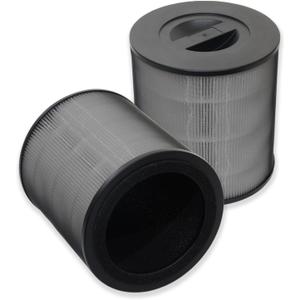 PUREBURG KF170 Replacement FIlter Compatible with Kenmore 850e series PM1005 Air Purifier,2-Pack H13 HEPA Activated Carbon 3-Stage Filtration Air Clean Dust VOCs Odor