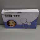 8" Lighted Makeup Mirror, 10X Makeup Mirror with Lights, Double Sided Dimmable Magnifying Mirror with Light, Rechargeable and Brightness Adjustable, Cordless Vanity Mirror with Lights (Chrome)