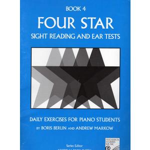 Four Star Sight Reading and Ear Tests, Book 4: Daily Exercises for Piano Students