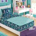 All-in-One Zippered Bedding Set for Kids Comforter, Fitted Sheet, Pillowcase, & Sham Set, for Hard-to-Make Beds - 100% Hypoallergenic & Vegan. This Set Glows in THE Dark!, Full