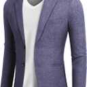 COOFANDY Men's Blazer Casual Two Buttons Sport Coats Lightweight Suit Jacket (Medium, Blue)