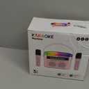 Karaoke Machine for Kids & Adults with Lyrics Display Screen Portable Bluetooth 5.3 Karaoke Speaker with High Power Dual Speakers with Timer White Noise & Night Light Home & Outdoor Party (Pink)