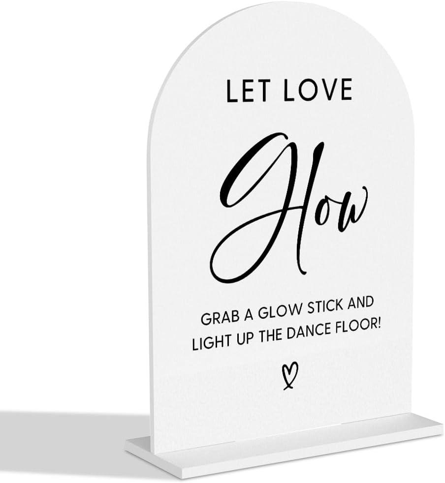 Let Love Glow Sign for Wedding Wedding Signage for Bridal Shower Engagement Birthday Ceremony Reception Party Clear Acrylic Decor