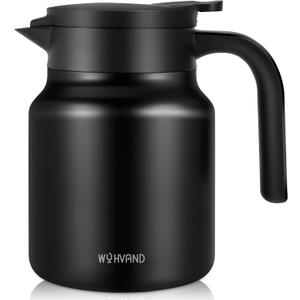 34Oz Thermal Coffee Carafes For Keeping Hot/Cold, Stainless Steel Coffee Carafe, Dustproof Insulated Water Carafe for Party/Home,Black