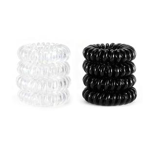 8PCS Spiral Hair Ties for Women - No Damage, Creaseless Ponytail Holders for Thick and Thin Hair - Dent-Free Coil Design, Phone Cord Style - 1.57 Inch (4 cm) Diameter