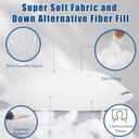 Piwaal Luxury Hotel Pillows for Sleeping 2 Pack,Bed Pillows Queen Size Set of 2,Down Alternative Filling,Pillows for Back,Stomach and Side Sleepers